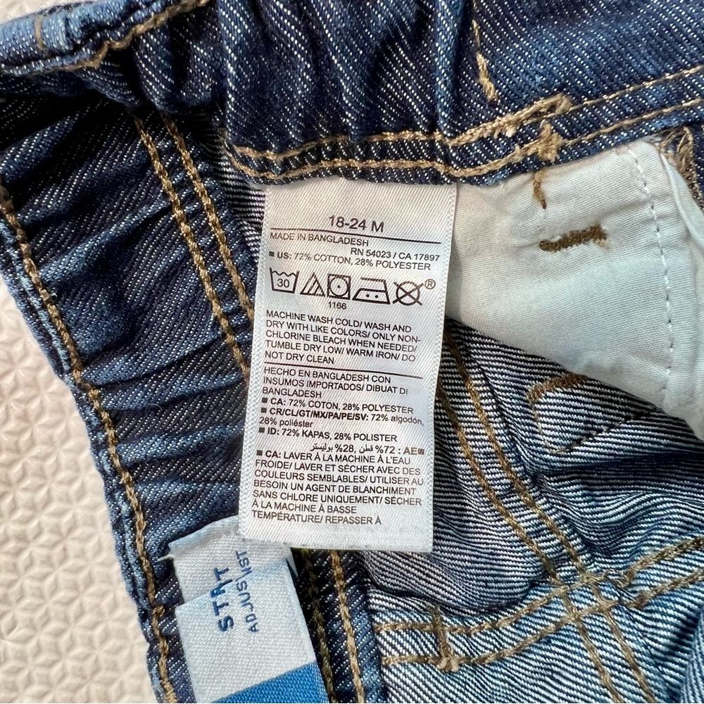 Straight Leg Dark Wash Jeans for Toddler Girls or Boys - Picture 7 of 7